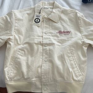 Madhappy Alumni Corduroy Jacket Maroon and Cream